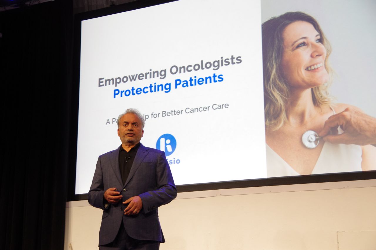 Kallisio CEO Rajan Patel presenting Stentra